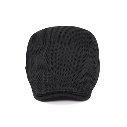 "Katoen mesh cap voor heren, casual stijl, ademend design in marineblauw met verstelbare band."