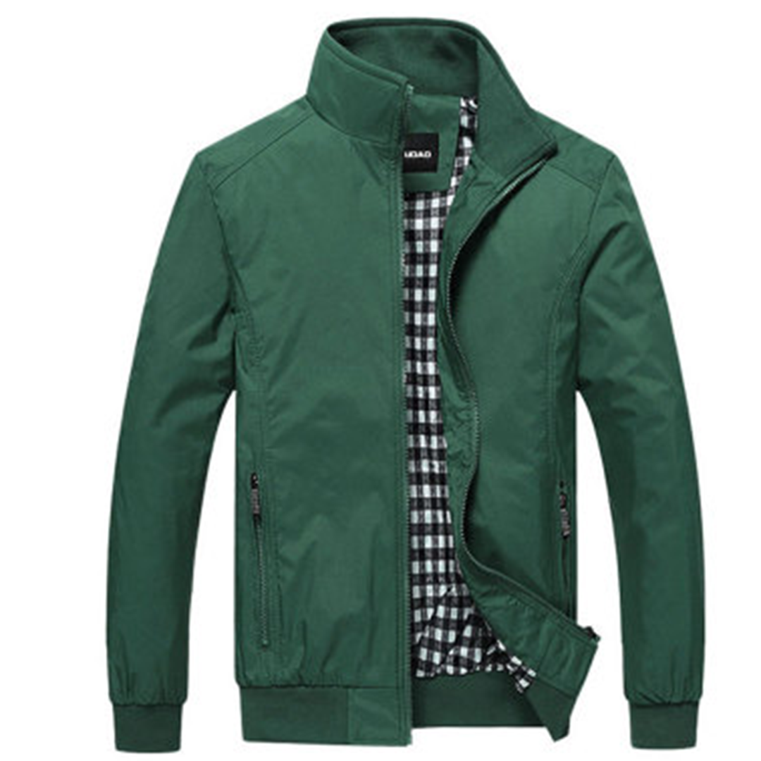 "Khaki, bruine, blauwe, groene, zwarte en witte modieuze zomerjas voor heren, stijlvol lichtgewicht design"