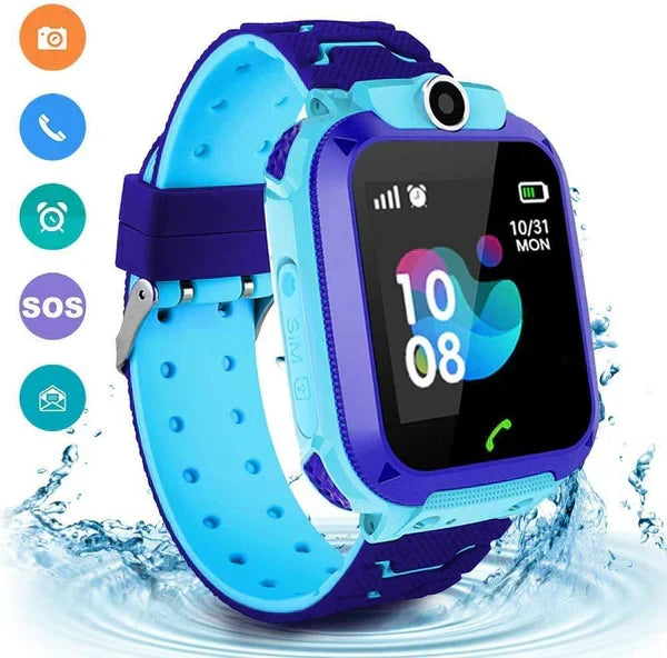 Roze kinder smartwatch met GPS-tracker en belfunctie. Perfect polshorloge voor veilige locatiebepaling van uw kind.