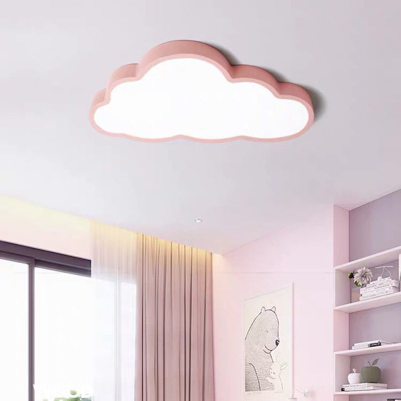 Kinderkamer LED plafondlamp in wolkvorm, speels design, energiezuinig, rustgevend licht, acryl materiaal.