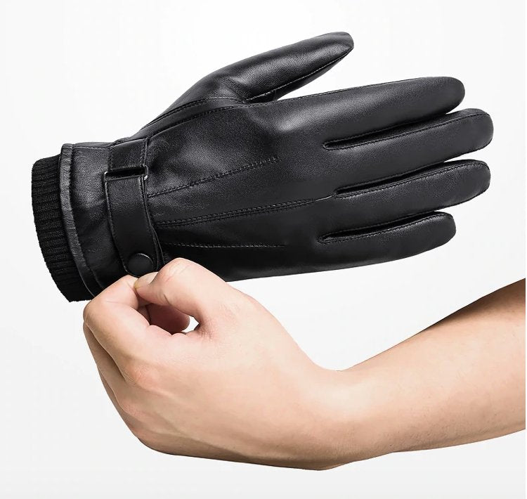 Luxe dames leren handschoenen, een perfect en warm cadeau voor vrouwen in de winter, elegante stijl.