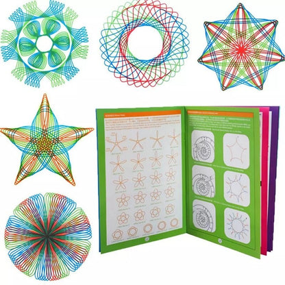 "Klassieke spirograaf tekenset, kleurrijke geometrische patronen, creativiteit voor kinderen, eenvoudige en duurzame set."