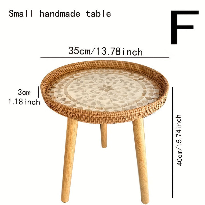 Scandinavische Elin bijzettafel met natuurlijke materialen, perfect voor een rustgevende en sfeervolle interieur.