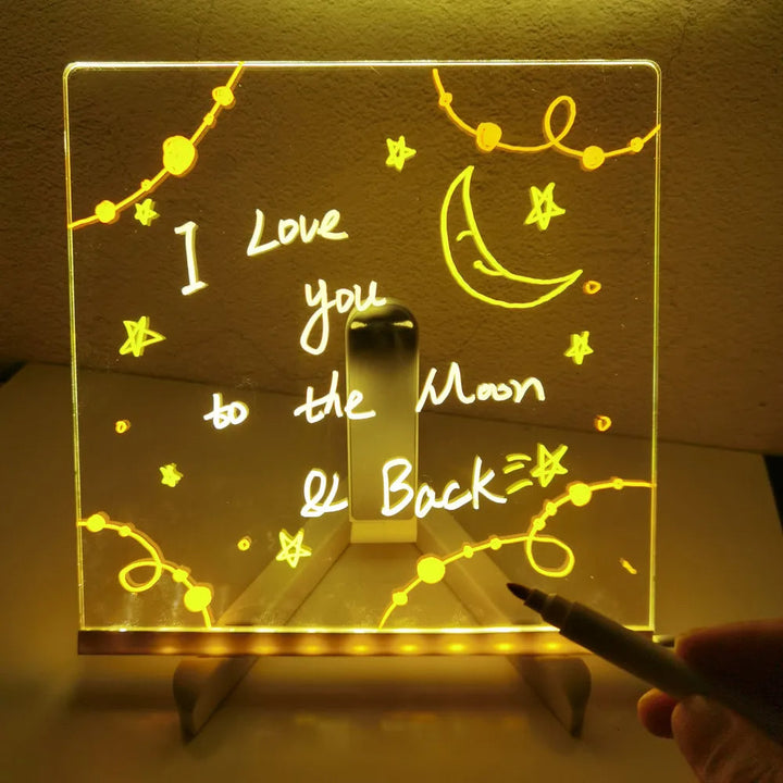 Creatief LED tekenbord voor kinderen, ideaal educatief tekenspeelgoed met verlichting.
