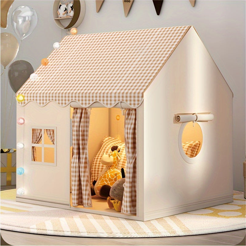 "Kleurrijk speelhuis voor kinderen, ideaal voor binnen- en buitenplezier, stimuleert fantasie en sociale interactie."