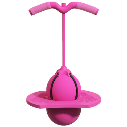 Kleurrijke springstok voor kinderen, bevordert balans en coördinatie met rubberen bal en stevig handvat, binnen & buiten.