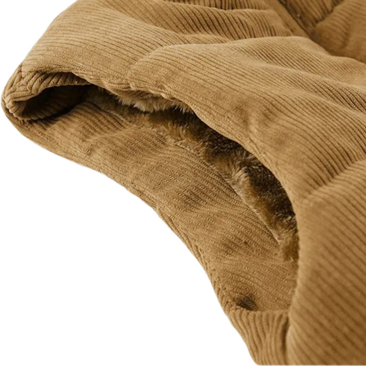 Mooi heren corduroy zip-front vest, warm en een stijlvolle keuze voor de winteroutfit.