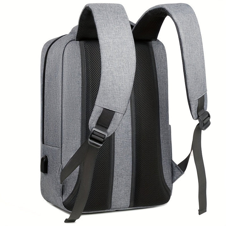 Unisex laptoprugzak in blauw, met vakken voor accessoires. Comfortabel en praktisch voor werk en studie.