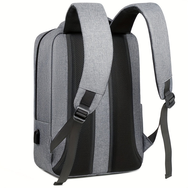 Grijze laptoprugzak voor werk, reizen en studie. Goed georganiseerd met draagcomfort voor dagelijks gebruik.