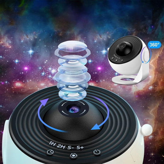 Ontspannende sfeerverlichting: sterrenprojector projecteert een rustgevend planetarium voor optimale ontspanning.