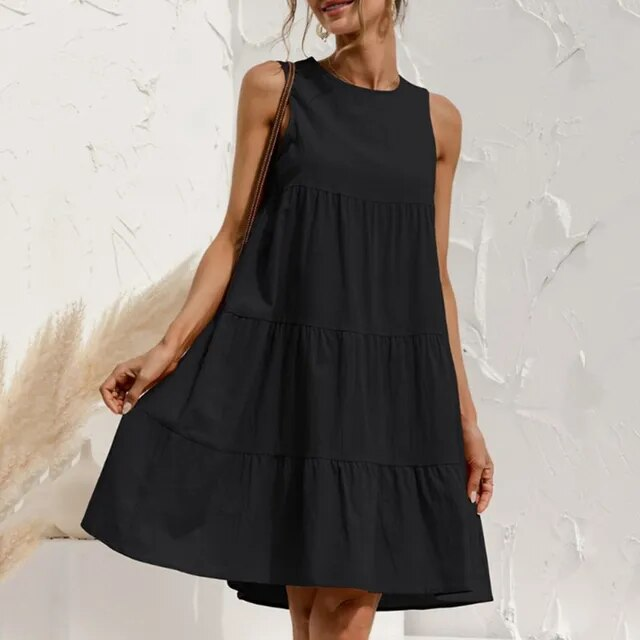 Dames casual business jurk, stijlvol en comfortabel. Perfecte kantoorjurk voor een elegante en modieuze look.