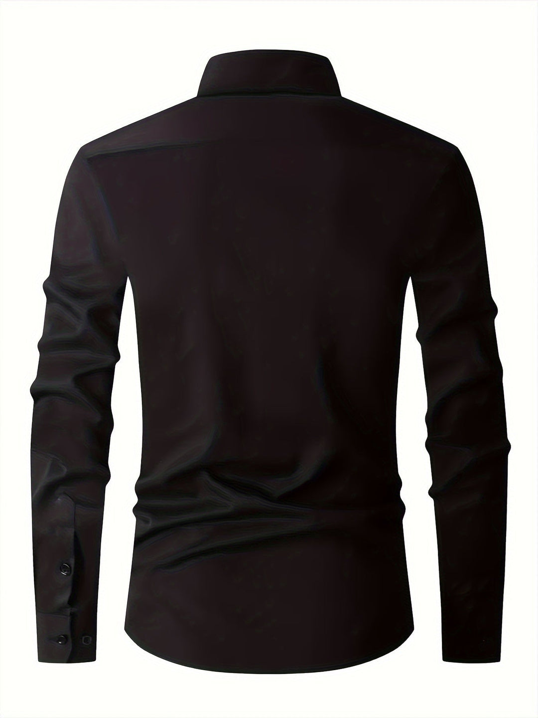 Formeel effen heren overhemd met reverskraag, perfect voor de lente en herfst, een must-have in elke garderobe.