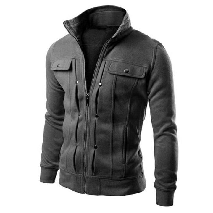 Trendy heren bomberjack, rugaanzicht toont de slimfit pasvorm voor moderne herenkleding.