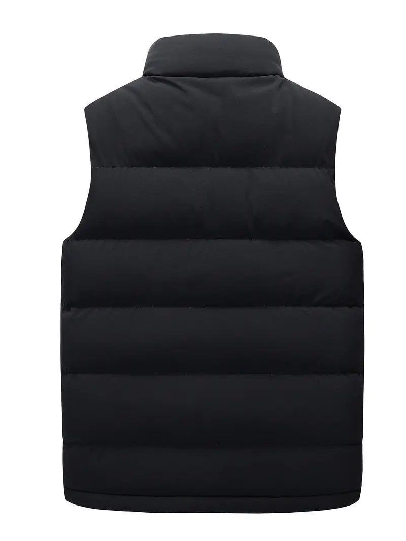 Trendy heren gewatteerde bodywarmer, waterafstotend met rits, stijlvolle bovenkleding voor alle seizoenen.