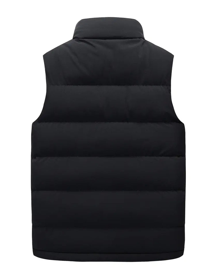 Trendy heren gewatteerde bodywarmer, waterafstotend met rits, stijlvolle bovenkleding voor alle seizoenen.