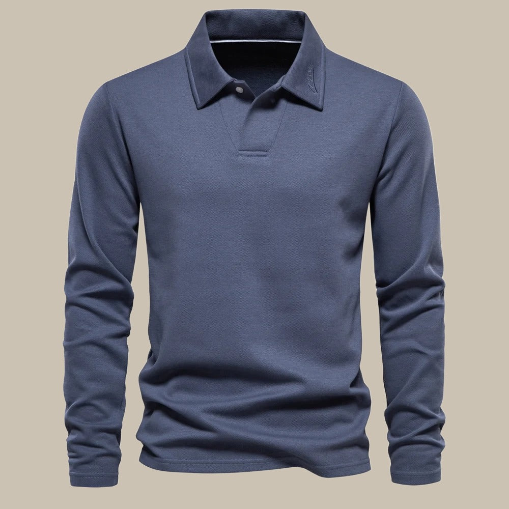 Heren polo met lange mouw, stijlvol en veelzijdig. Een must-have shirt voor elke man.