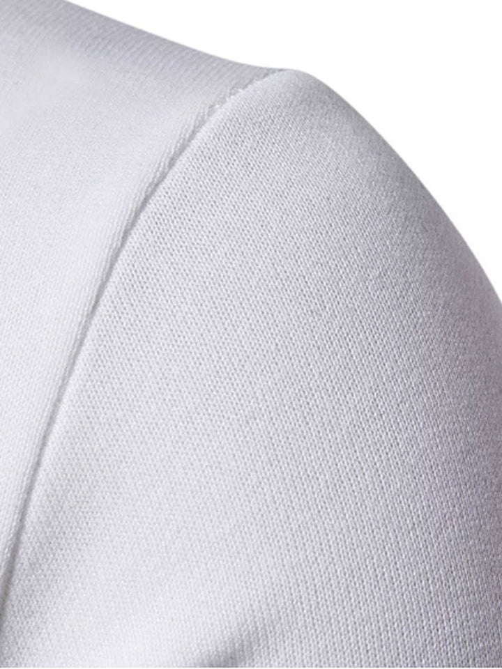 Zacht heren colourblock sweatshirt met V-hals, lange mouwen, perfect voor koude dagen thuis of buiten.