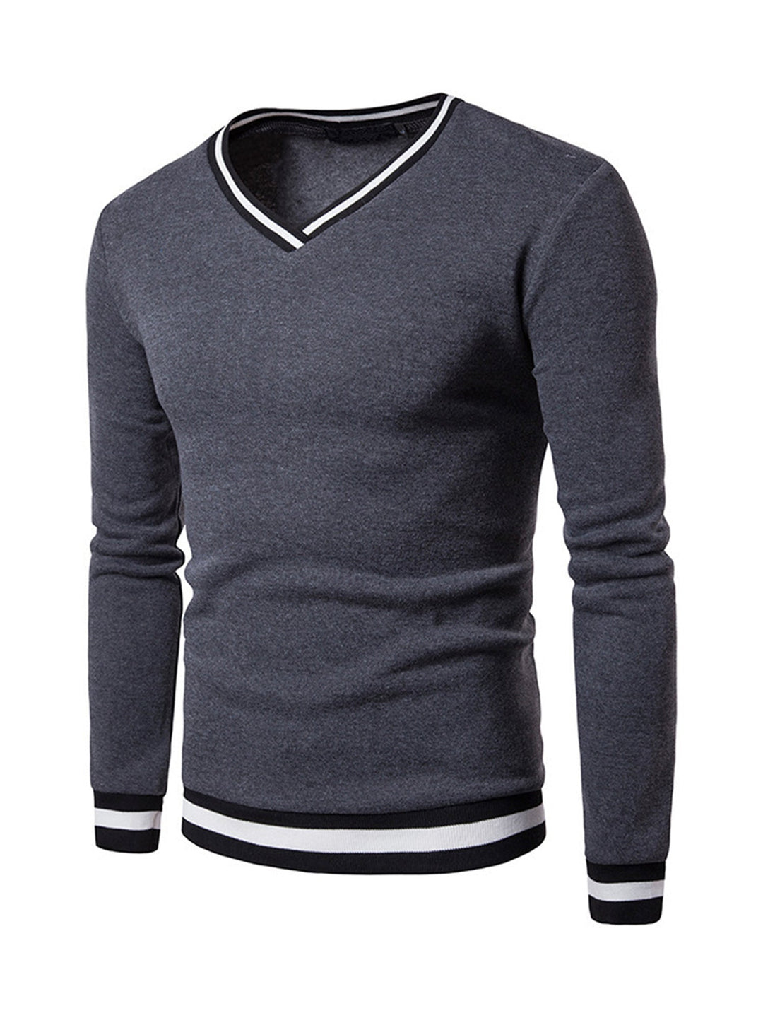 Stijlvol colourblock heren sweatshirt met V-hals, een must-have voor uw casual wintergarderobe.