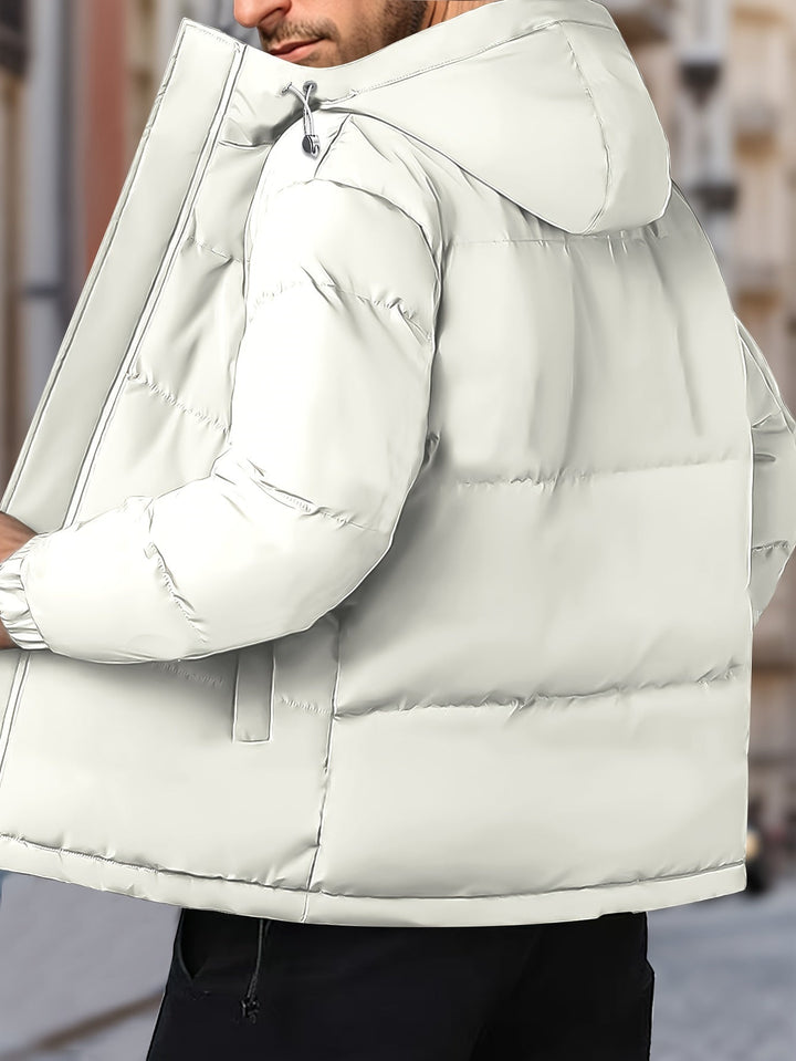 Comfortabel heren winterjack parka met capuchon, warm en winddicht, ideaal voor buitenactiviteiten.