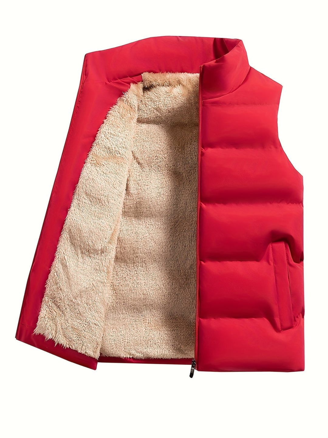 Comfortabel heren fleecevest, ideaal als warme bovenkleding voor winter & herfst. Zip-front casualvest.