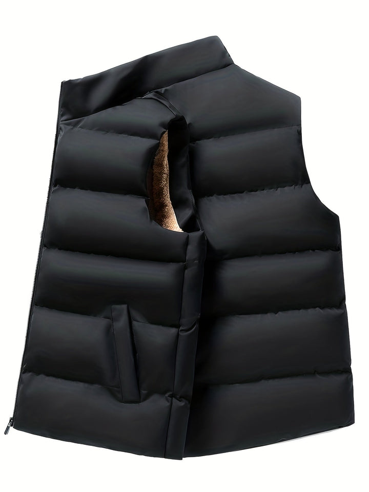 Zacht fleece herenvest met rits, perfecte casual bovenkleding voor koude dagen. Comfortabel warmvest.