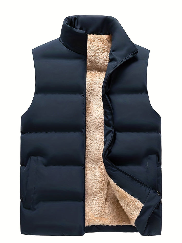 Actief heren winter fleecevest, ideaal voor buitenactiviteiten & outdoorkleding. Met robuuste rits.