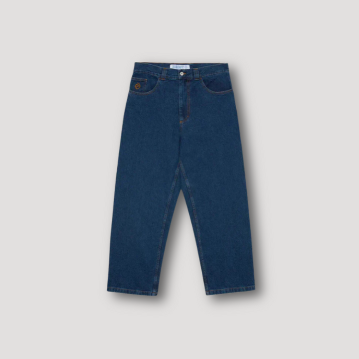 Stoere heren skate jeans met wijde pijpen. Een casual baggy spijkerbroek, perfect voor een relaxte, modieuze look.