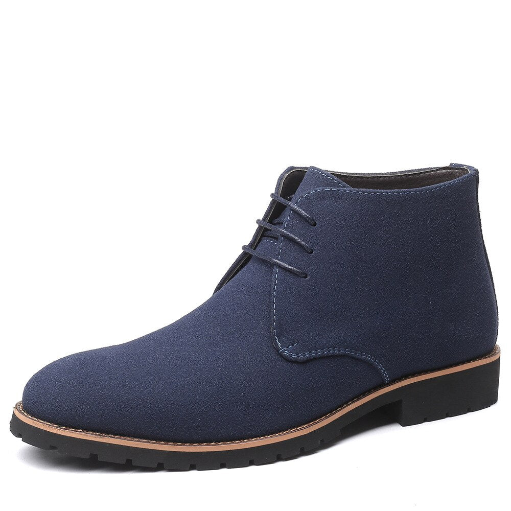 Casual leren herenlaarzen, comfortabele enkellaarzen perfect voor dagelijkse avonturen en lentemode.
