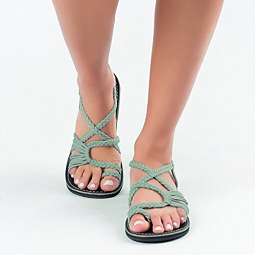 Must-have palm leaf platte sandalen voor dames, de perfecte zomer instappers voor elke gelegenheid.