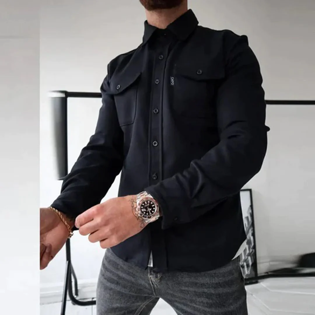 Stijlvolle heren overhemdjas voor lente/herfst, perfect als casual overshirt of lichte jas.