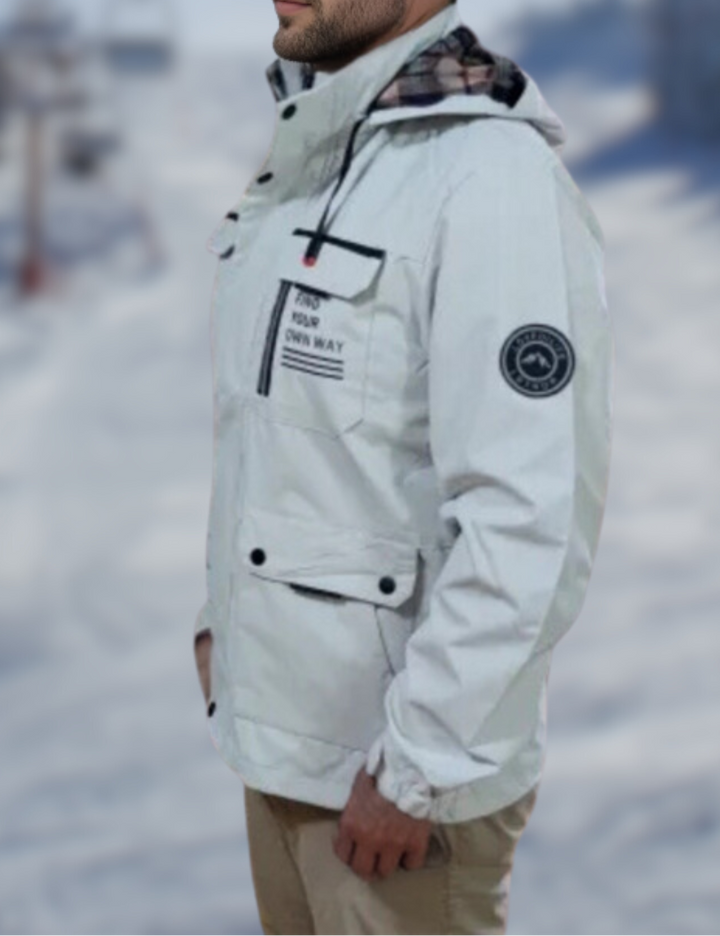 Stijlvolle heren parka met afneembare capuchon, waterdicht en winddicht, perfect voor de winter.