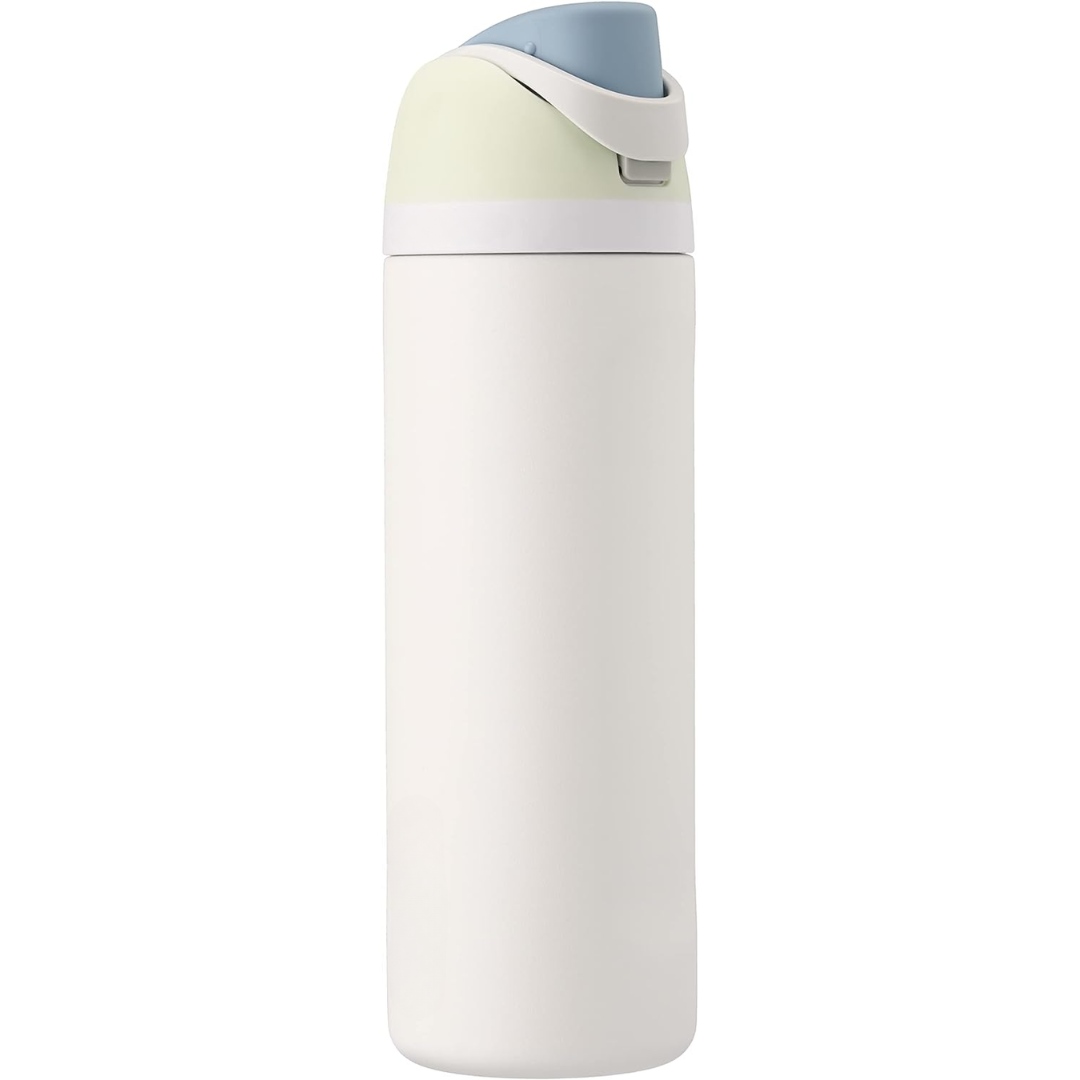 "Lekvrije RVS waterfles met dubbele wandisolatie, BPA-vrij, met handig rietje, modern design, diverse kleuren."