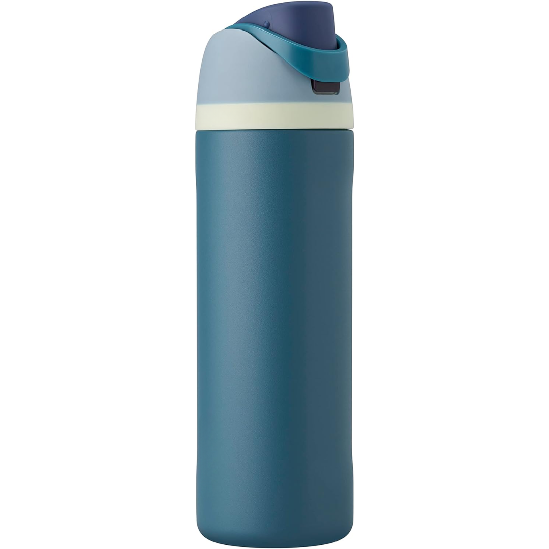 "Lekvrije RVS waterfles met dubbele wandisolatie, BPA-vrij, met handig rietje, modern design, diverse kleuren."