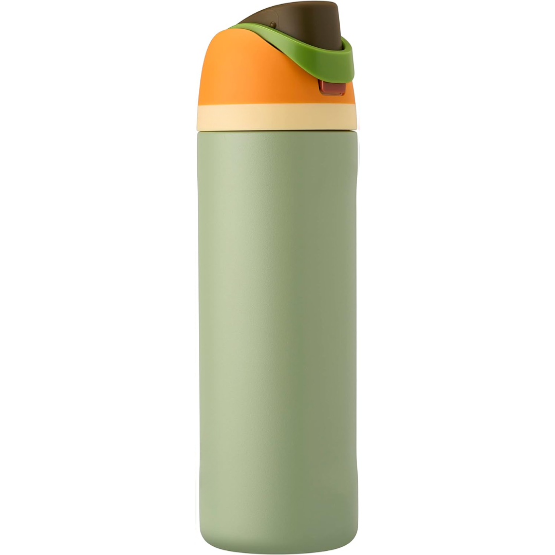 "Lekvrije RVS waterfles met dubbele wandisolatie, BPA-vrij, met handig rietje, modern design, diverse kleuren."