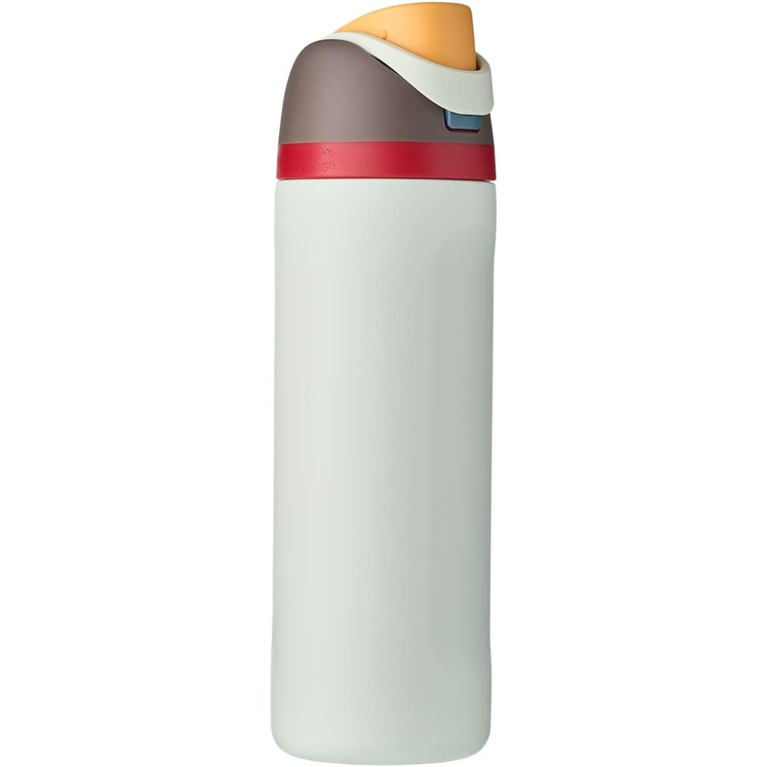 "Lekvrije RVS waterfles met dubbele wandisolatie, BPA-vrij, met handig rietje, modern design, diverse kleuren."
