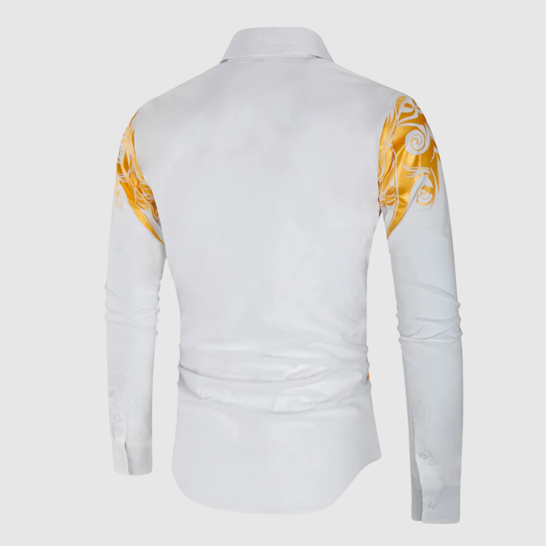 Heren overhemd, slim fit met unieke print. Een essentieel, modieus kledingstuk voor elke man.