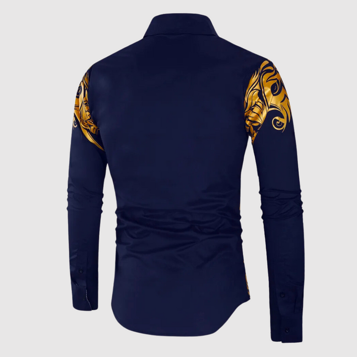 Modern herenoverhemd met een eigentijdse print. Slim fit en lange mouwen voor een scherpe, modieuze uitstraling.