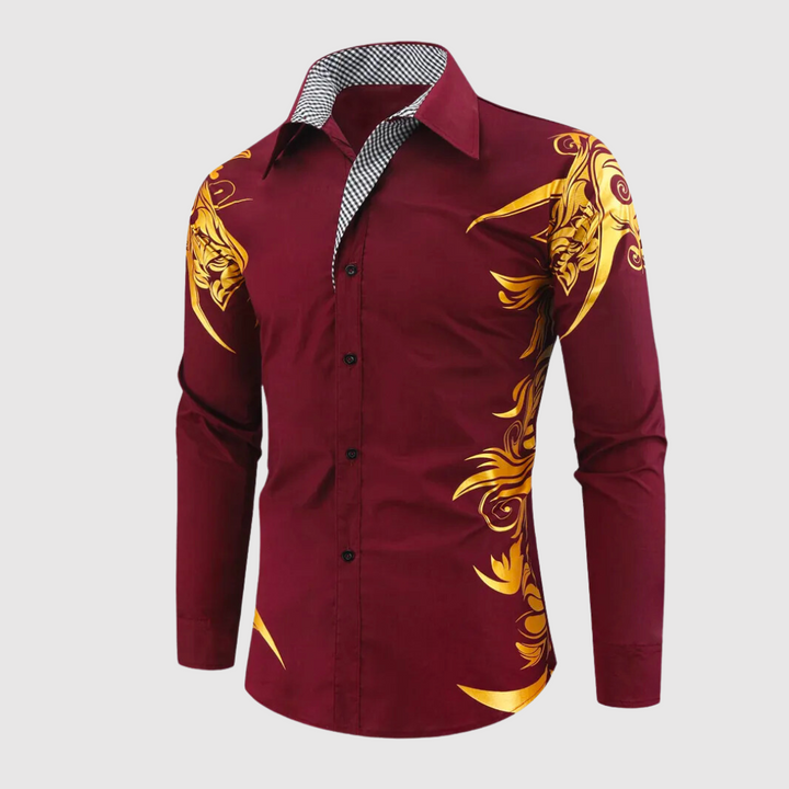 Casual herenoverhemd met opvallende print. Slim fit model, geschikt voor dagelijks gebruik of feestjes.
