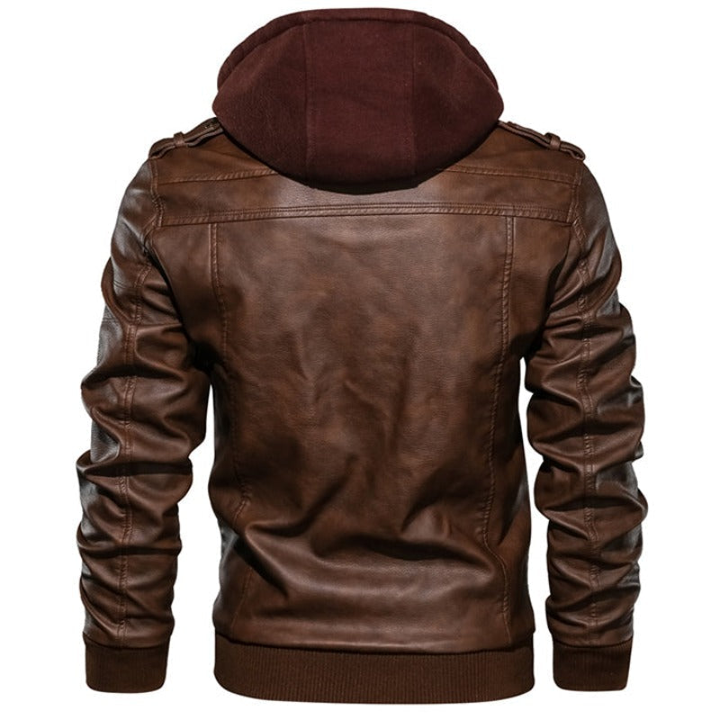 Functionele heren winterjas met capuchon, rits en warme voering. Geschikt als robuuste bovenkleding voor mannen.