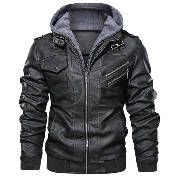 Heren winterjack met capuchon en warme voering, ideaal voor koud weer. Comfortabele ritsjas voor mannen.