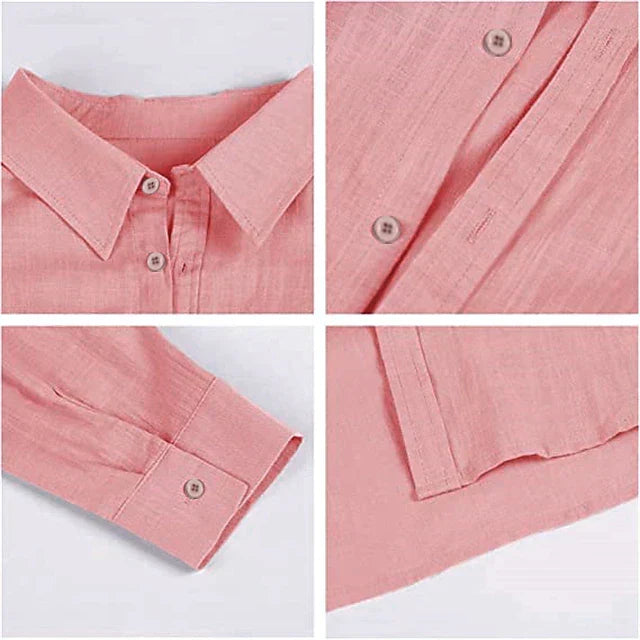 Elegant heren linnen shirt lange mouwen, ademend en comfortabel voor elke stijlvolle man.
