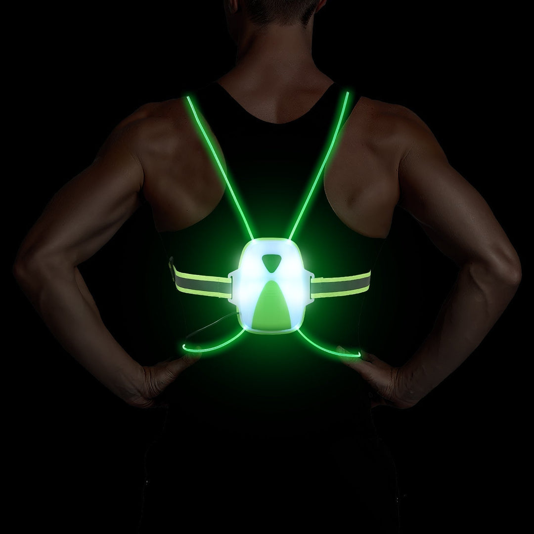 LED hardloopvest: Verstelbaar, reflecterend unisex vest voor veiligheid. Perfect voor hardlopen, fietsen en wandelen in het donker.