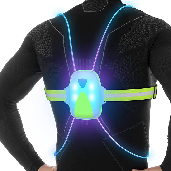 Verstelbaar unisex LED hardloopvest, ideaal voor sportkleding. Reflecterend veiligheidsvest voor hardlopen, fietsen, buitenactiviteiten.