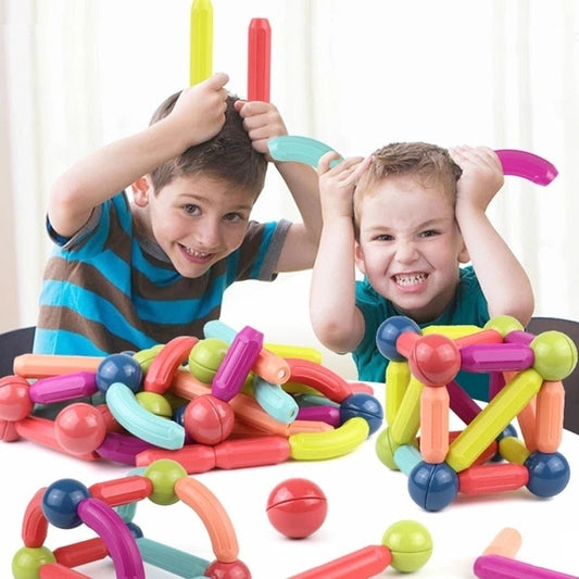 "Levendige magnetische bouwstenen voor kinderen, ideaal creatief speelgoed voor educatief en fantasierijk spel."