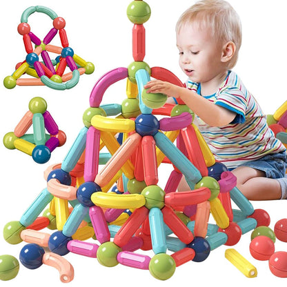 "Levendige magnetische bouwstenen voor kinderen, ideaal creatief speelgoed voor educatief en fantasierijk spel."