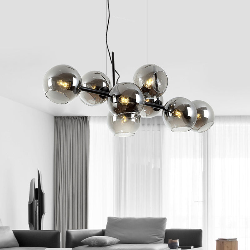 Elegante strakke LED kroonluchter; minimalistische verlichting voor moderne interieurs.