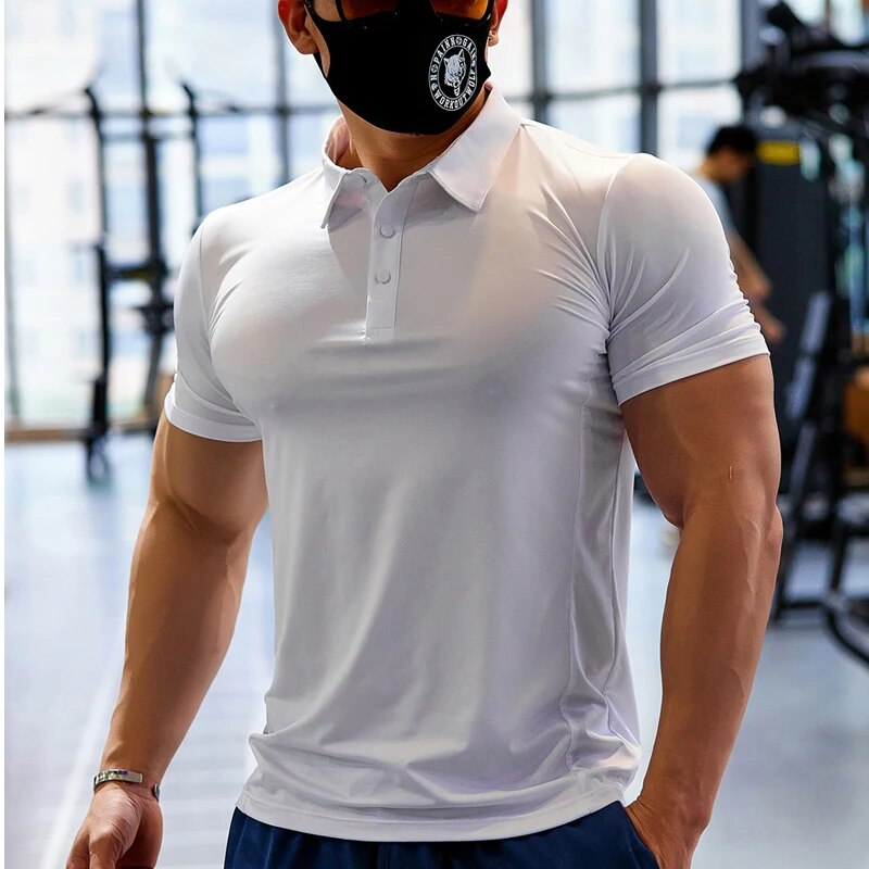 Comfortabel heren poloshirt, multiseizoen, perfect als sporttop of casual shirt. Sneldrogend.