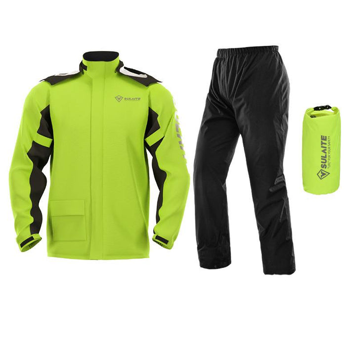 Waterdicht unisex regenpak, perfect voor fietsen en woon-werkverkeer. Houdt u droog en comfortabel tijdens elke rit.