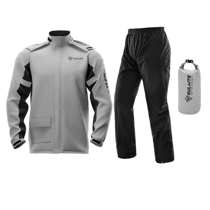 Ademend lichtgewicht regenpak, unisex design voor comfort tijdens lange outdoor activiteiten zoals wandelen en fietsen.
