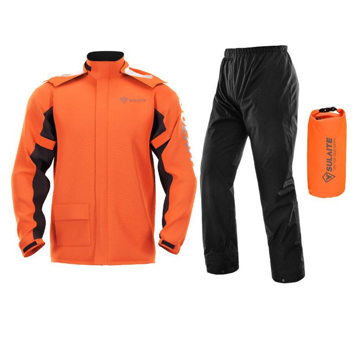 Waterdichte regenjas van het unisex regenpak, met capuchon en rits. Beschermt optimaal tegen regen, ideaal voor outdoor.